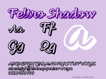Feltro-Shadow Version 1.000;PS 001.000;hotconv 1.0.88;makeotf.lib2.5.64775图片样张