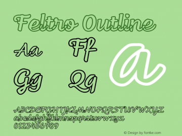 Feltro-Outline Version 1.000;PS 001.000;hotconv 1.0.88;makeotf.lib2.5.64775图片样张