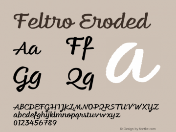 Feltro-Eroded Version 1.000;PS 001.000;hotconv 1.0.88;makeotf.lib2.5.64775图片样张