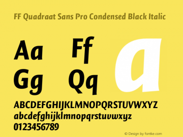 FFQuadraatSansPro-CnBlkIt Version 7.504; 2012; Build 1022;com.myfonts.easy.fontfont.ff-quadraat-sans.pro-condensed-black-italic.wfkit2.version.4gPc图片样张