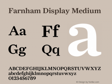 Farnham Display Medium Version 1.000 | FøM Fix图片样张