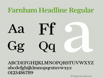 Farnham Headline Regular Version 1.000 | FøM Fix图片样张
