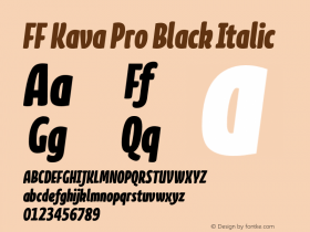 FFKavaPro-BlackItalic Version 1.000;PS 001.001;hotconv 1.0.56图片样张