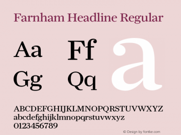 FarnhamHeadline-Regular Version 1.0图片样张