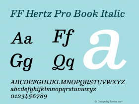 FFHertzPro-BookItalic Version 1.000;PS 001.001;hotconv 1.0.56图片样张