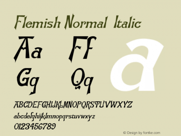 Flemish-Normal-Italic Version 001.000图片样张