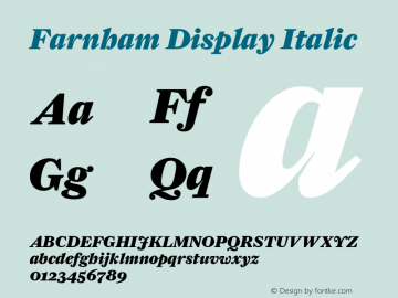 FarnhamDisplay-BlackItalicOsF 001.000图片样张