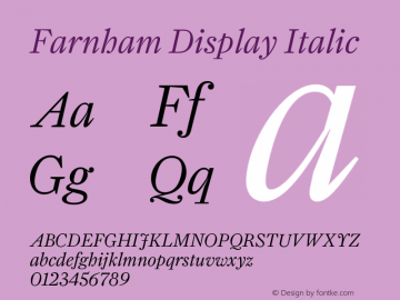 FarnhamDisplay-LightItalic 001.000图片样张