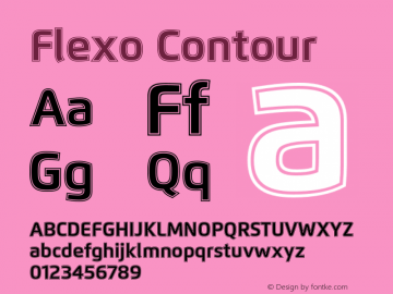 Flexo-Contour Version 1.06          UltraPrecision Font图片样张