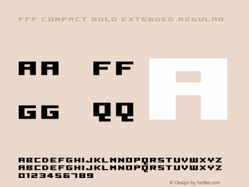 FFFCompactBoldExtended Version 001.001图片样张