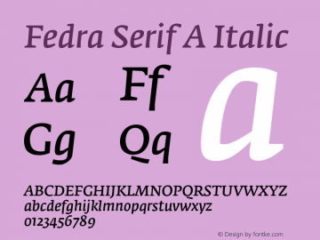 FedraSerifA-Italic 001.001图片样张