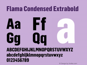Flama Condensed Extrabold Version 1.000图片样张