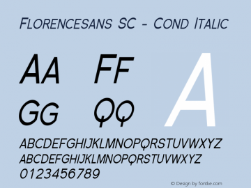 Florencesans SC - Cond Italic 001.000图片样张