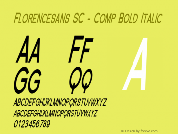 Florencesans SC - Comp Bold Italic 001.000图片样张