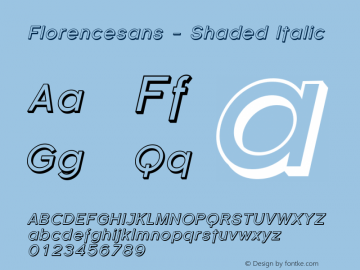 Florencesans - Shaded Italic 001.000图片样张