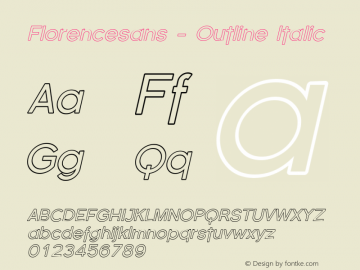 Florencesans - Outline Italic 001.000图片样张