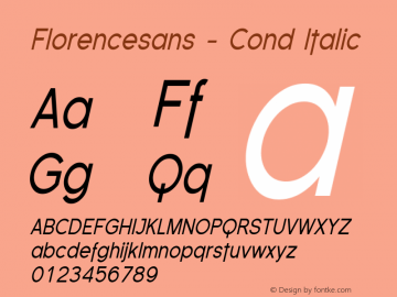 Florencesans - Cond Italic 001.000图片样张