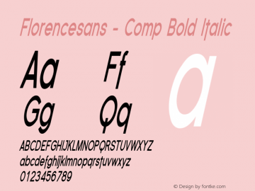 Florencesans - Comp Bold Italic 001.000图片样张