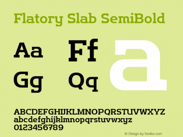 Flatory Slab SemiBold Version 1.00图片样张