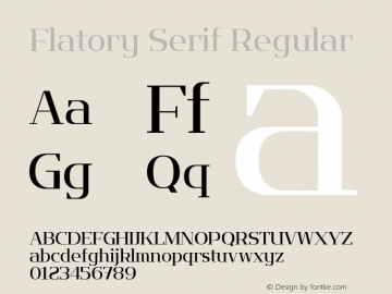 Flatory Serif Regular Version 1.00图片样张