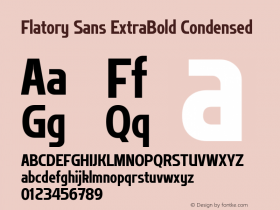 Flatory Sans ExtraBold Condensed Version 1.00图片样张