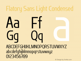 Flatory Sans Light Condensed Version 1.00图片样张