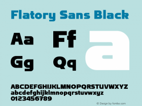 Flatory Sans Black Version 1.00图片样张