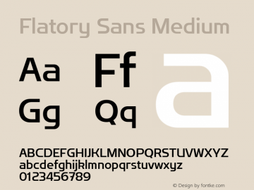 Flatory Sans Medium Version 1.00图片样张