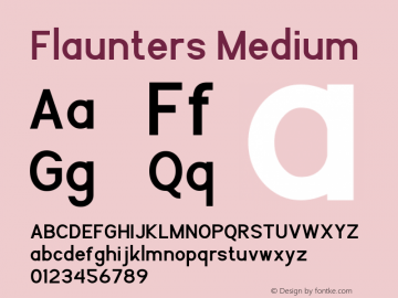 Flaunters Medium Version 1.00;May 9, 2020;FontCreator 12.0.0.2535 64-bit图片样张