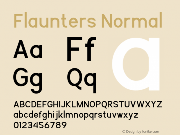 Flaunters Normal Version 1.00;May 9, 2020;FontCreator 12.0.0.2535 64-bit图片样张