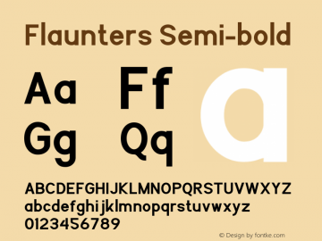 Flaunters Semi-bold Version 1.00;May 9, 2020;FontCreator 12.0.0.2535 64-bit图片样张