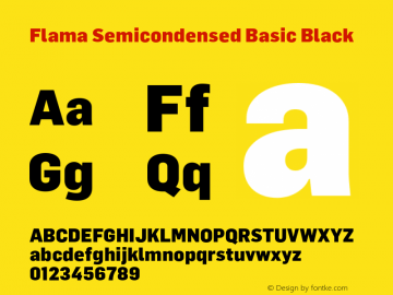 Flama Semicondensed Basic Black Version 1.000图片样张