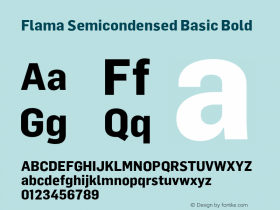 Flama Semicondensed Basic Bold Version 1.000图片样张