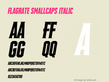 Flagrate SmallCaps Italic Version 1.000;PS 1.0;hotconv 1.0.88;makeotf.lib2.5.647800图片样张