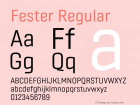 Fester Regular Version 1.000;FEAKit 1.0图片样张