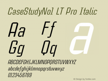 CaseStudyNo1LTPro-Italic Version 1.000;PS 001.000;hotconv 1.0.38图片样张