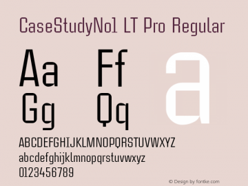 CaseStudyNo1LTPro-Regular Version 1.000;PS 001.000;hotconv 1.0.38图片样张