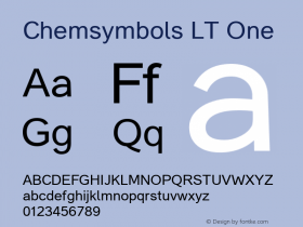 Chemsymbols LT One Version 1.001图片样张