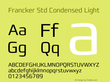 FranckerStd-CondensedLight Version 1.00图片样张