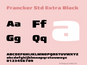 FranckerStd-ExtraBlack Version 1.00图片样张