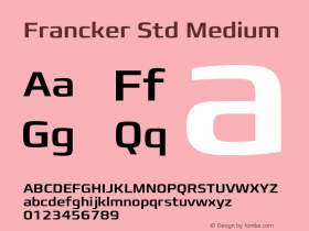 FranckerStd-Medium Version 1.00图片样张