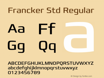 FranckerStd-Regular Version 1.00图片样张