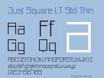JustSquareLTStd-Thin Version 1.200;PS 001.002;hotconv 1.0.38图片样张