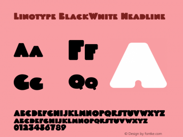 Linotype BlackWhite Headline Version 3.00图片样张