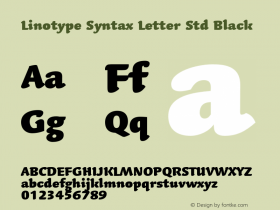 LinotypeSyntaxLttrStd-Blk Version 1.00图片样张