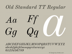 Old Standard TT Regular Version 2.0.2图片样张