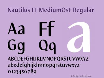 Nautilus LT Medium Oldstyle Figures Version 1.03图片样张