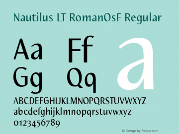Nautilus LT Roman Oldstyle Figures Version 1.03图片样张