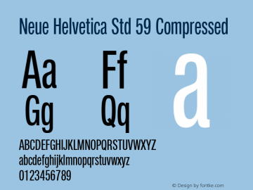 Neue Helvetica Std 59 Cm Version 1.00, build 9, s3图片样张