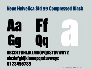 Neue Helvetica Std 99 Cm Black Version 1.00, build 9, s3图片样张